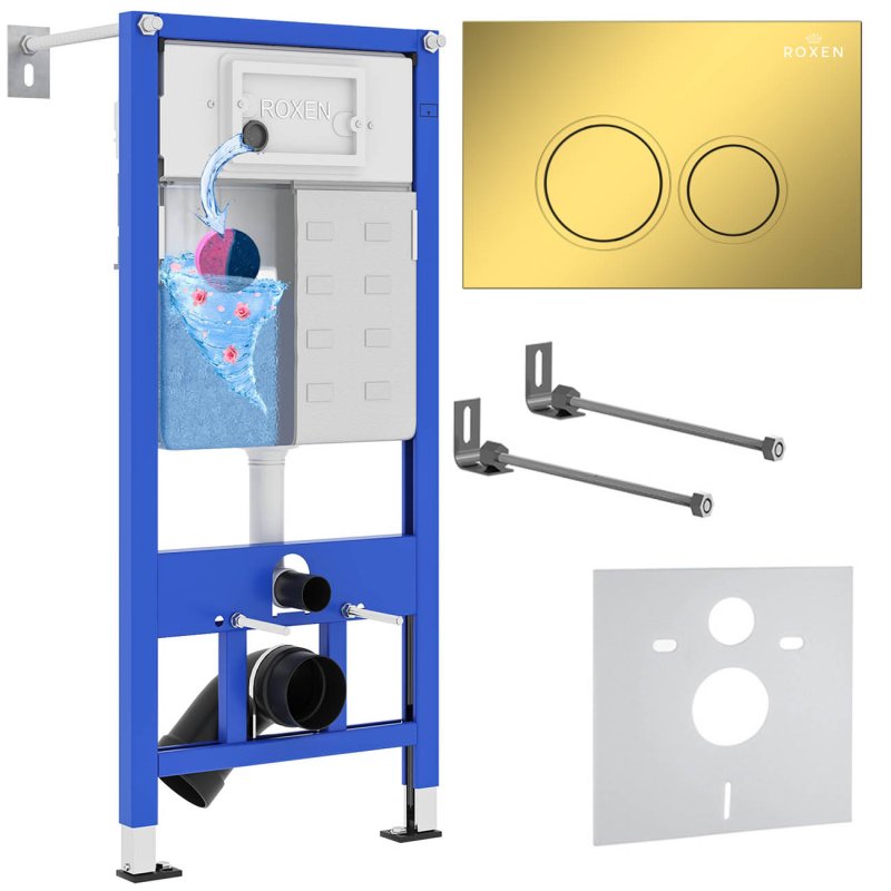 Инсталляция для подвесного унитаза 4 в 1 Roxen StounFix Dual Fresh 968001 с аромадозатором